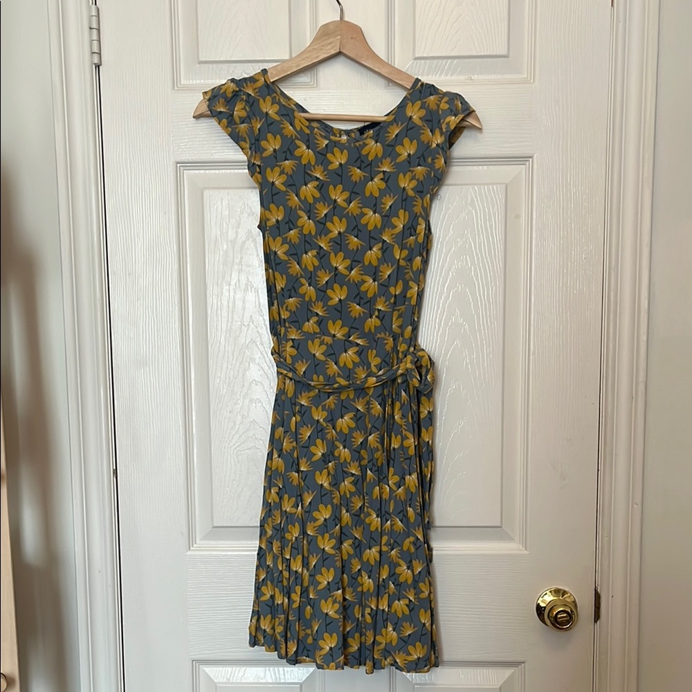 Princess Highway Yellow and Blue Midi Sundress